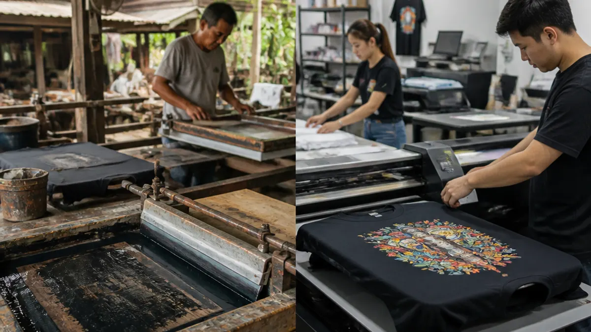 ร้านสกรีนเสื้อ — ร้านสกรีนเสื้อยุคเก่า VS ร้านสกรีนเสื้อยุคใหม่ เลือกแบบไหนดีสำหรับคุณ
